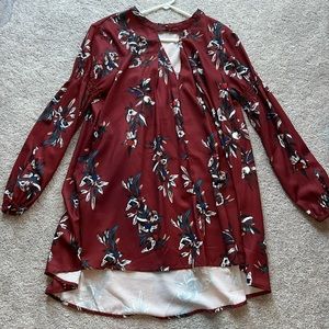 Long sleeve, patterned dress